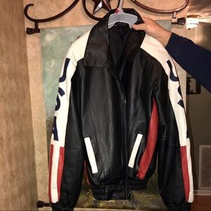 LARGE USA LEATHER JACKET